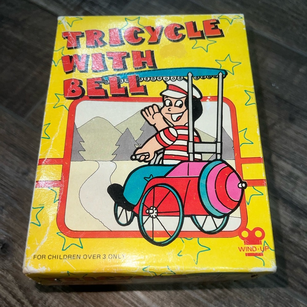 Tricycle with Bell (Vintage) - Yellow and Red
